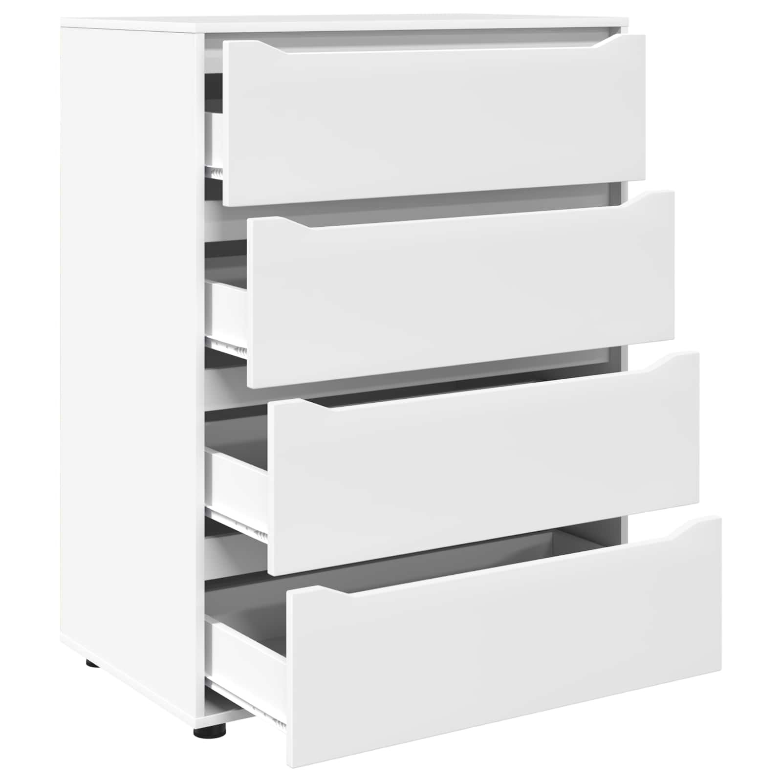 vidaXL Opslagkasten 2 pcs Wit 80 x 48 x 105 cm Bewerkt hout