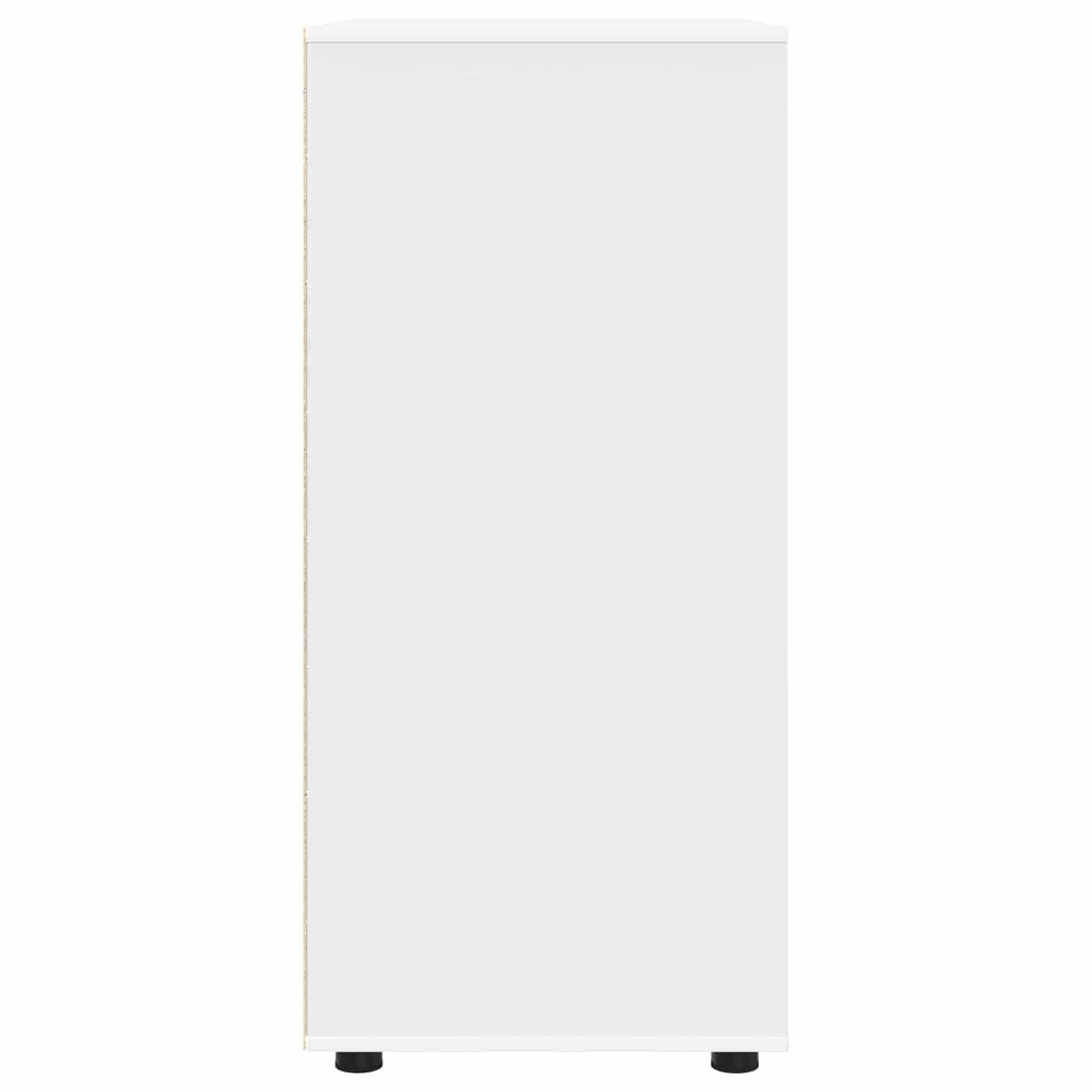 vidaXL Opslagkasten 2 pcs Wit 80 x 48 x 105 cm Bewerkt hout