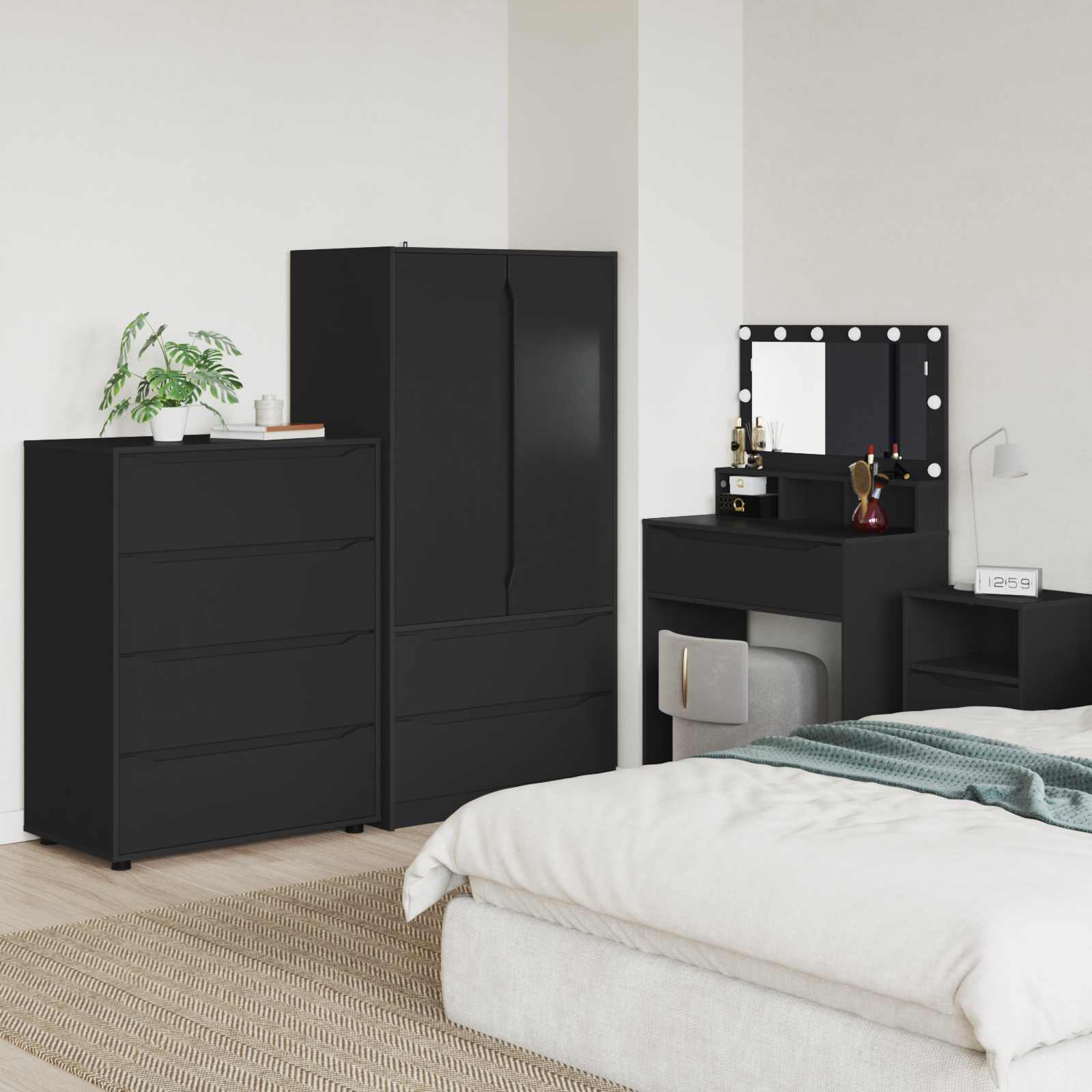 vidaXL Opslagkasten 2 pcs Wit 80 x 48 x 105 cm Bewerkt hout