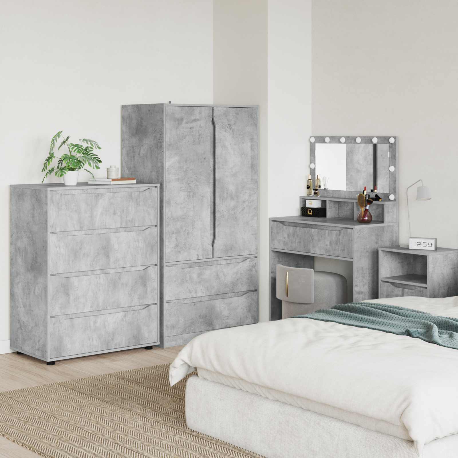 vidaXL Opslagkasten 2 pcs Wit 80 x 48 x 105 cm Bewerkt hout