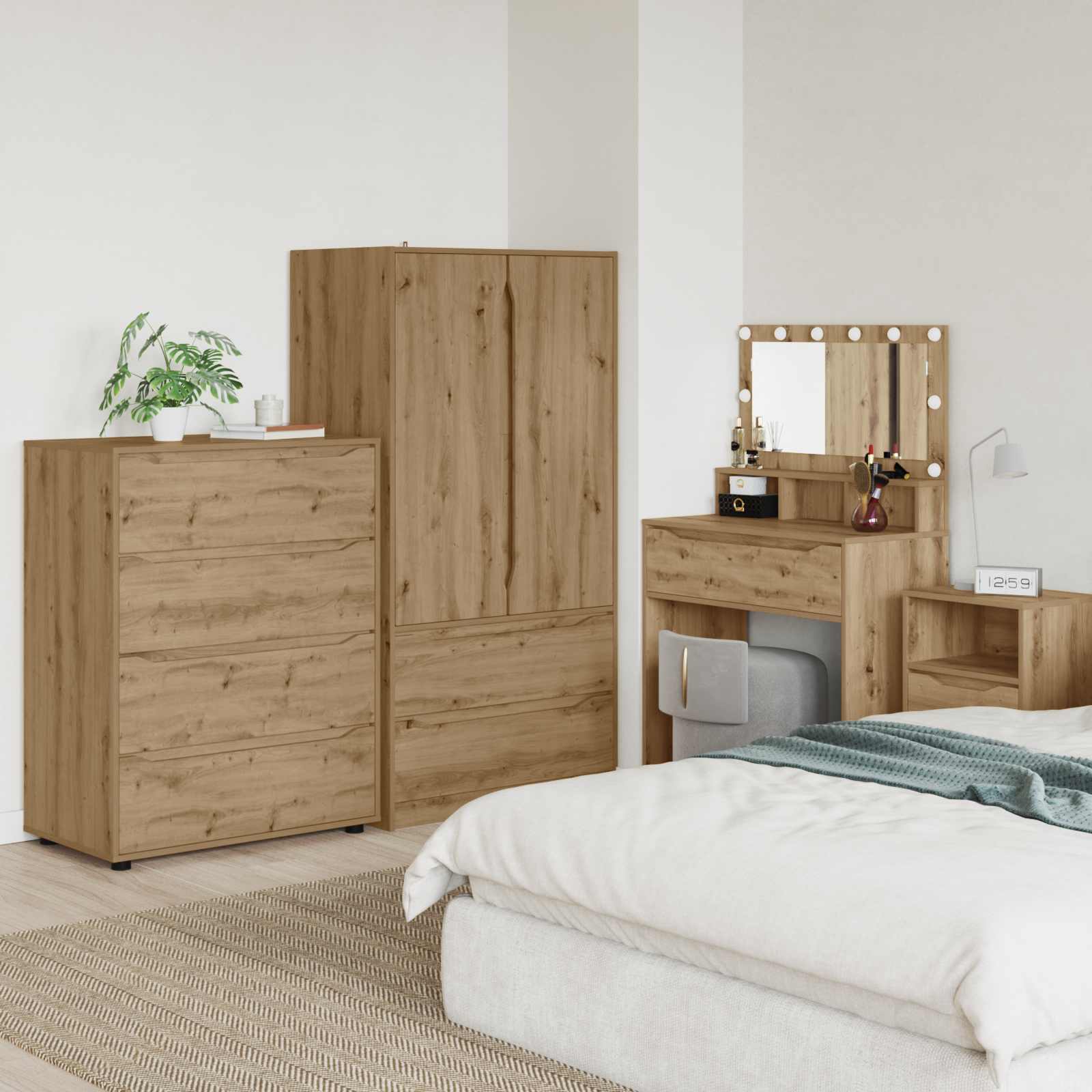 vidaXL Opslagkasten 2 pcs Wit 80 x 48 x 105 cm Bewerkt hout