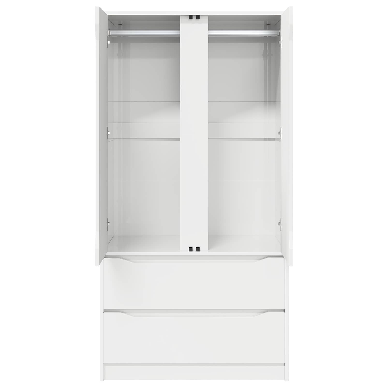 vidaXL Badkamer Kast met lade Wit 79,5 x 49 x 156 cm Bewerkt hout