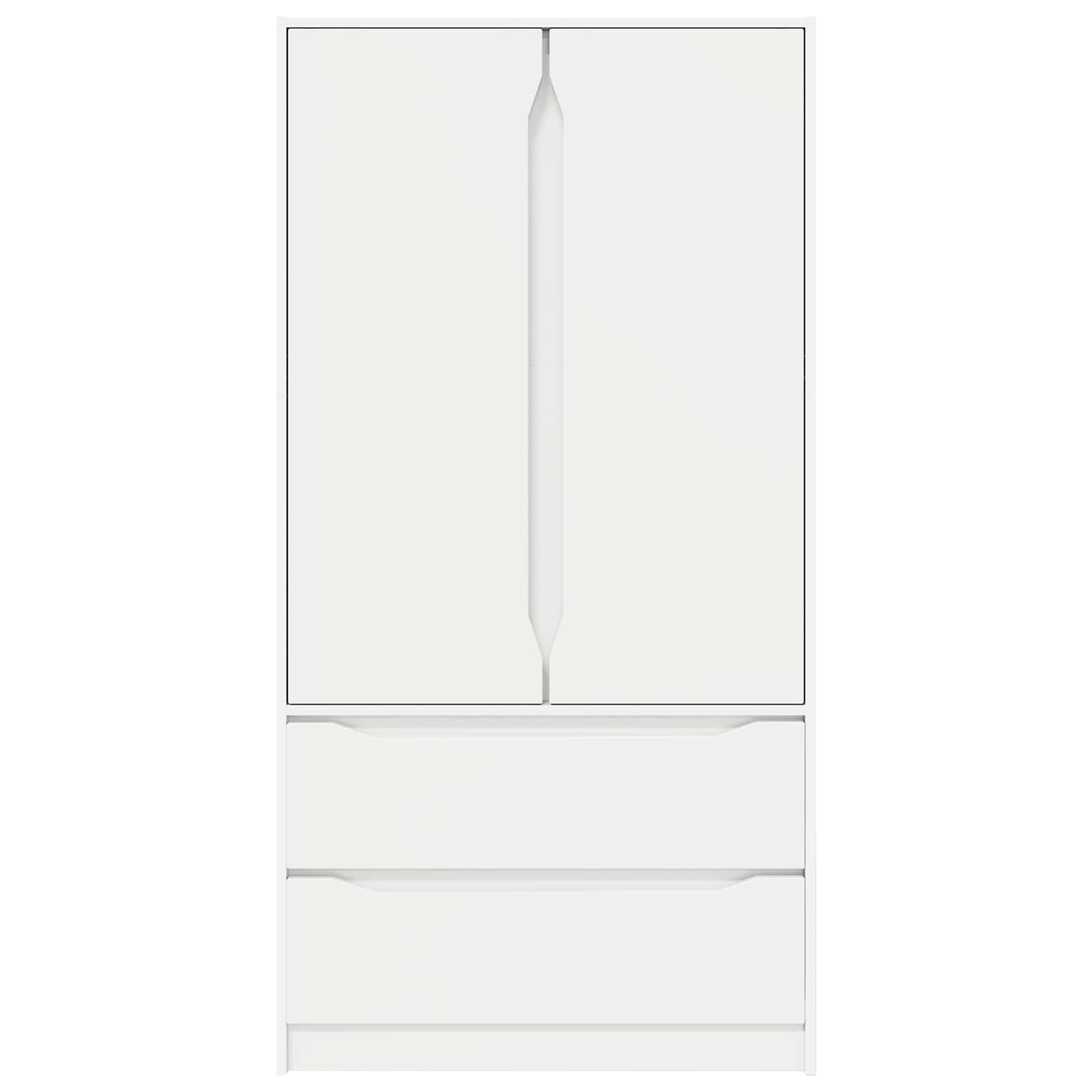 vidaXL Badkamer Kast met lade Wit 79,5 x 49 x 156 cm Bewerkt hout