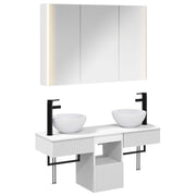 vidaXL Badkamerkastenset 4 pcs Wit 103,5 x 15,5 x 70 cm Bewerkt hout