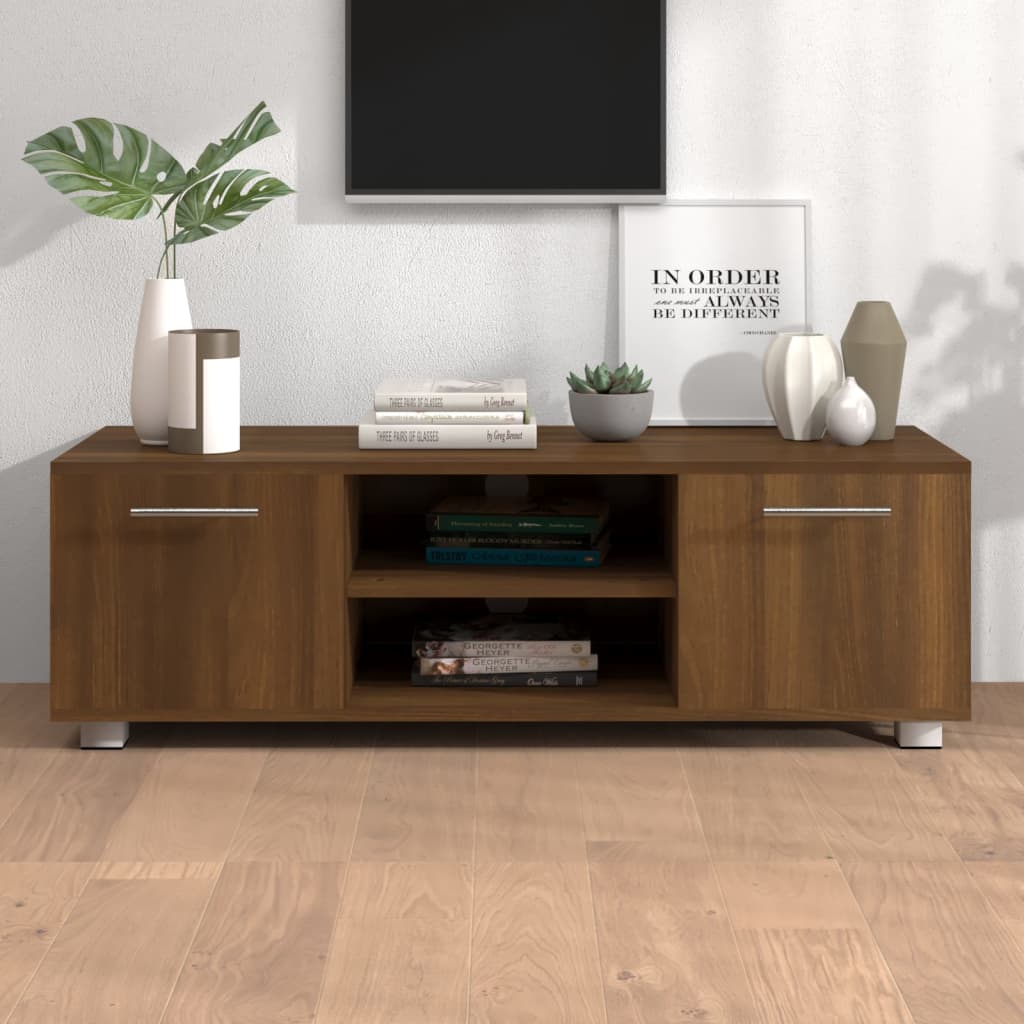vidaXL Tv-meubel 140x40x35 cm bewerkt hout hoogglans wit