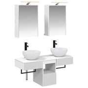 vidaXL Badkamerkastenset 5 pcs Wit 43 x 16 x 62,5 cm Bewerkt hout