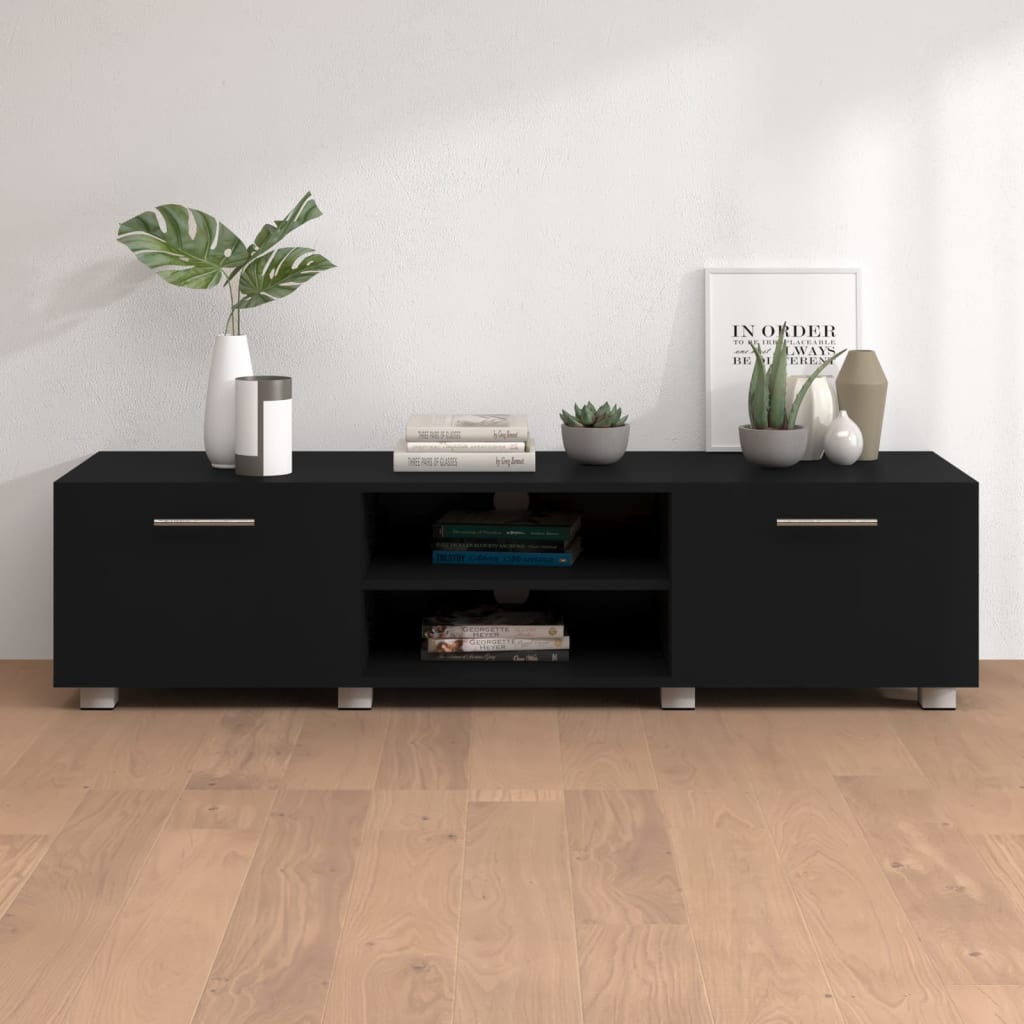 vidaXL Tv-meubel 140x40x35 cm bewerkt hout hoogglans wit