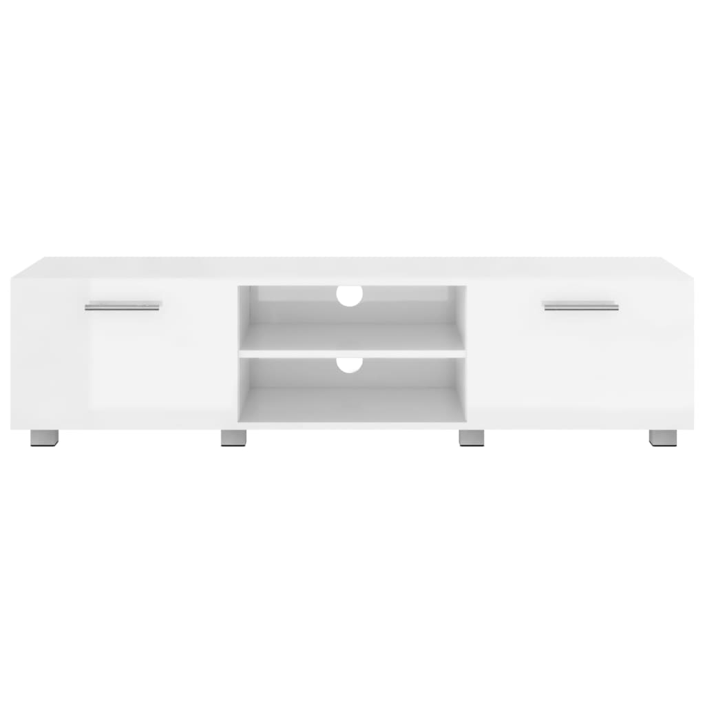 vidaXL Tv-meubel 140x40x35 cm bewerkt hout hoogglans wit
