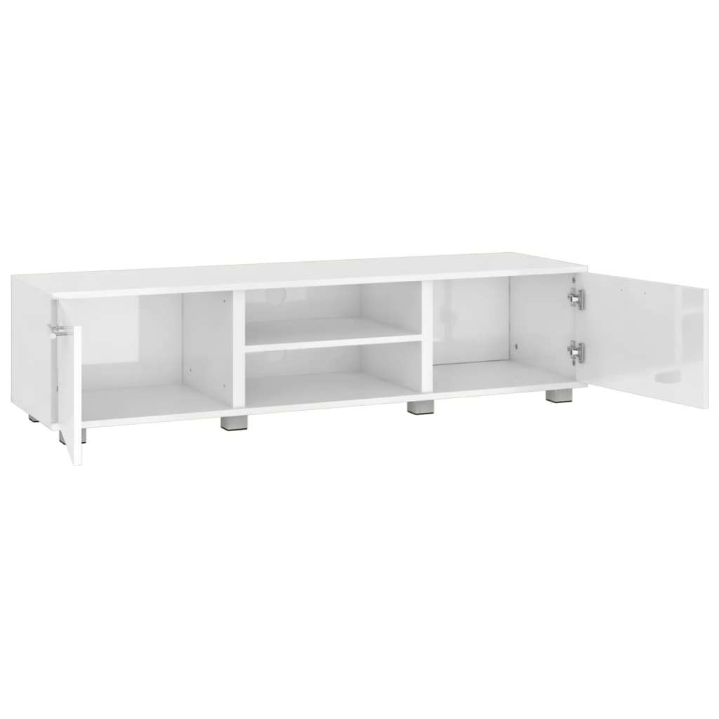 vidaXL Tv-meubel 140x40x35 cm bewerkt hout hoogglans wit