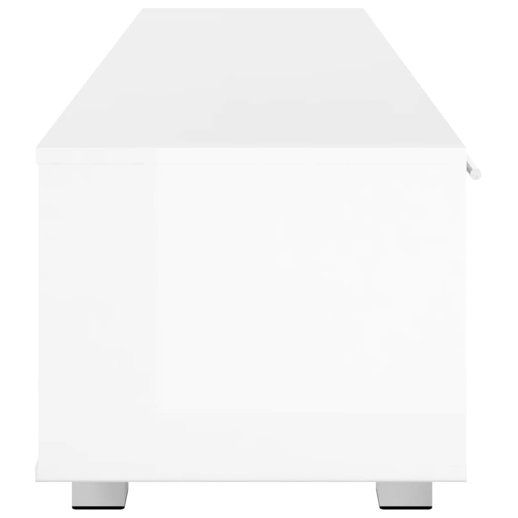 vidaXL Tv-meubel 140x40x35 cm bewerkt hout hoogglans wit