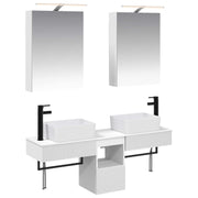 vidaXL Badkamerkastenset 5 pcs Wit 50 x 14,5 x 70 cm Bewerkt hout