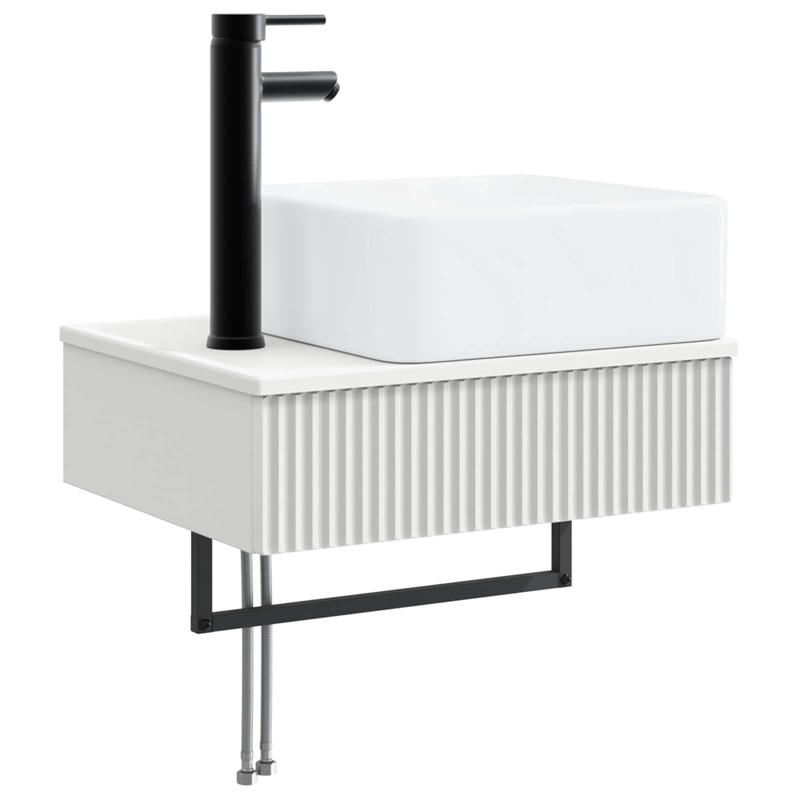 vidaXL Badkamerkastenset 5 pcs Wit 53 x 15,5 x 70 cm Bewerkt hout