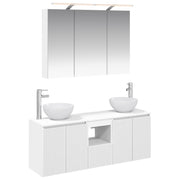 vidaXL Badkamerkastenset 4 pcs Wit 100 x 14,5 x 70 cm Bewerkt hout
