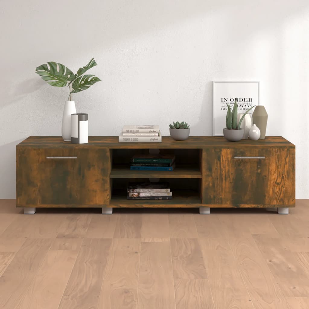 vidaXL Tv-meubel 140x40x35 cm bewerkt hout hoogglans wit