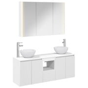 vidaXL Badkamerkastenset 4 pcs Wit 103,5 x 15,5 x 70 cm Bewerkt hout