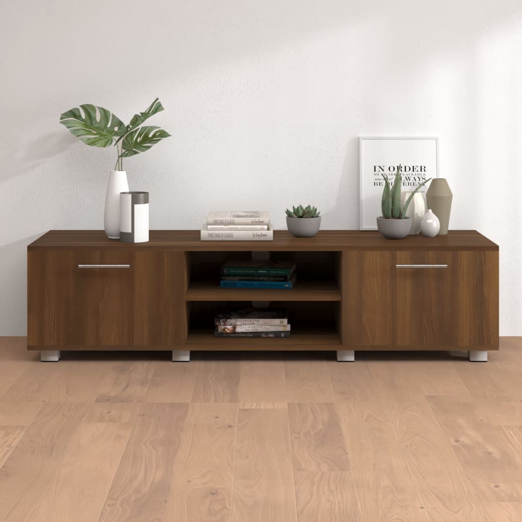 vidaXL Tv-meubel 140x40x35 cm bewerkt hout hoogglans wit