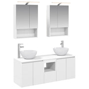 vidaXL Badkamerkastenset 5 pcs Wit 50 x 14,5 x 70 cm Bewerkt hout
