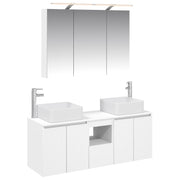 vidaXL Badkamerkastenset 4 pcs Wit 100 x 14,5 x 70 cm Bewerkt hout