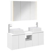 vidaXL Badkamerkastenset 4 pcs Wit Bewerkt hout