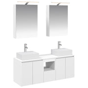 vidaXL Badkamerkastenset 5 pcs Wit Bewerkt hout