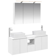 vidaXL Badkamerkastenset 4 pcs Wit Bewerkt hout