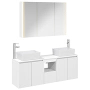 vidaXL Badkamerkastenset 4 pcs Wit Bewerkt hout