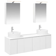 vidaXL Badkamerkastenset 5 pcs Wit Bewerkt hout