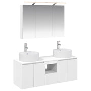 vidaXL Badkamerkastenset 4 pcs Wit Bewerkt hout