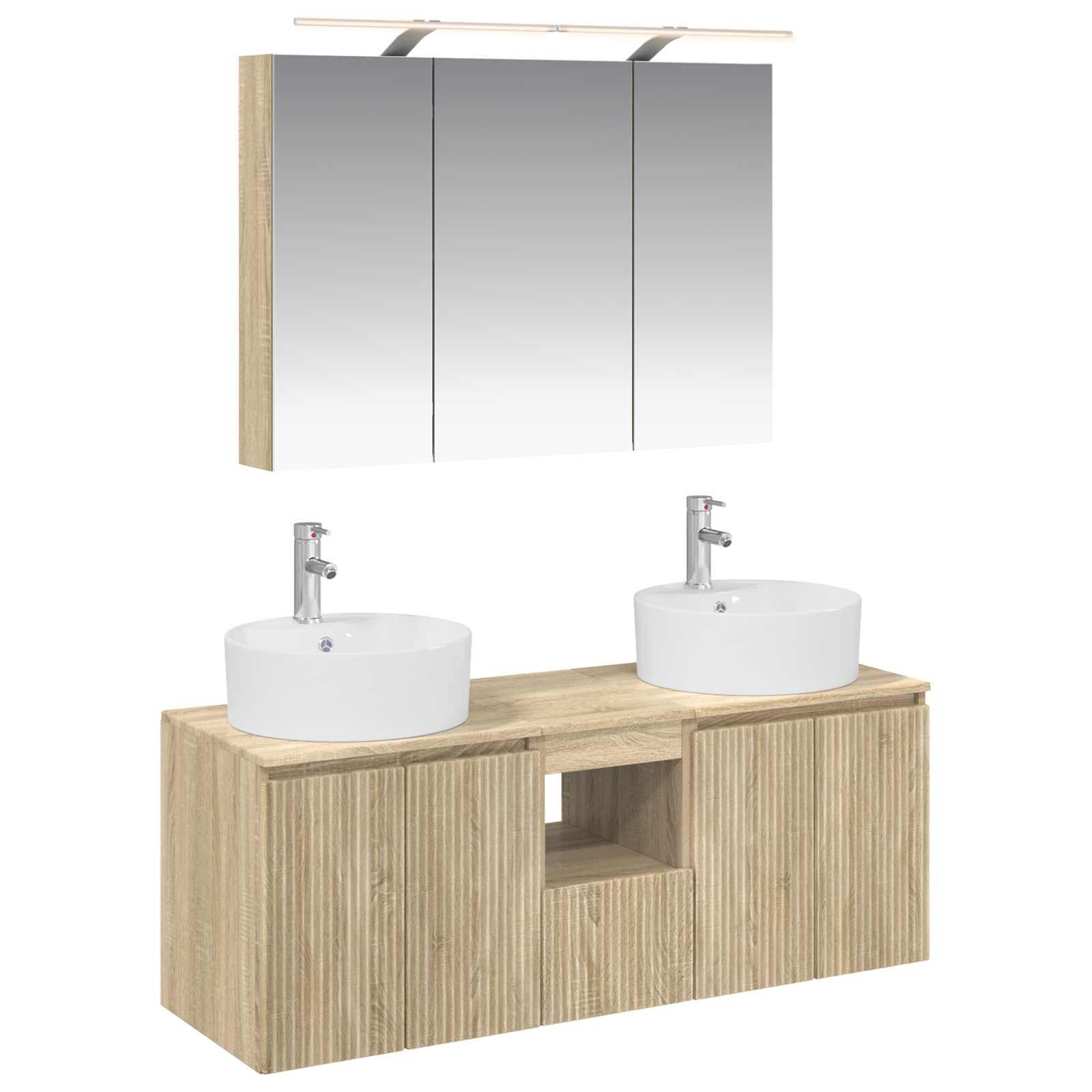 vidaXL Badkamerkastenset 4 pcs Wit Bewerkt hout