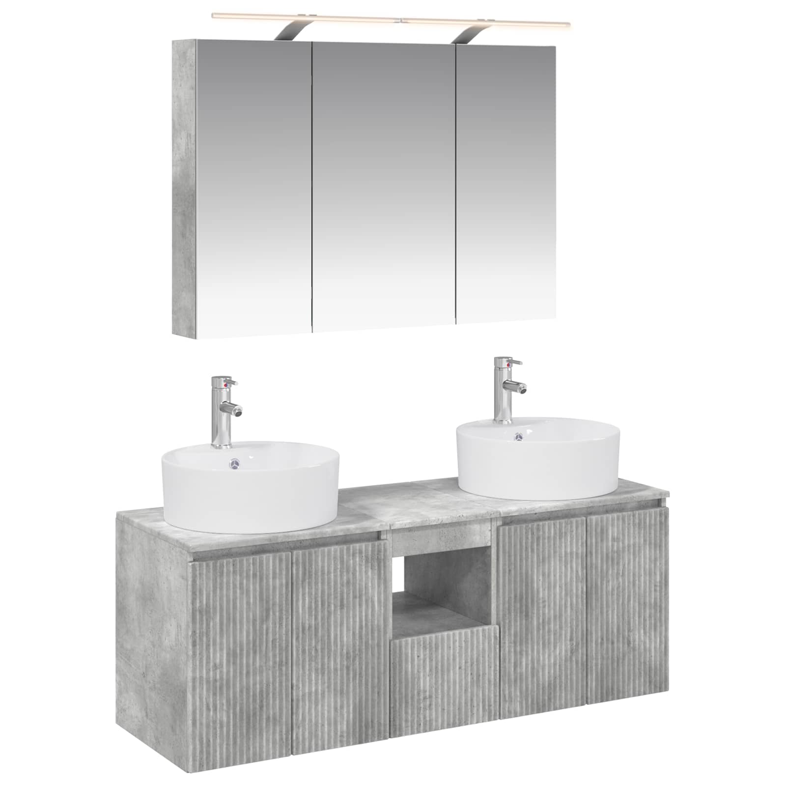 vidaXL Badkamerkastenset 4 pcs Wit Bewerkt hout