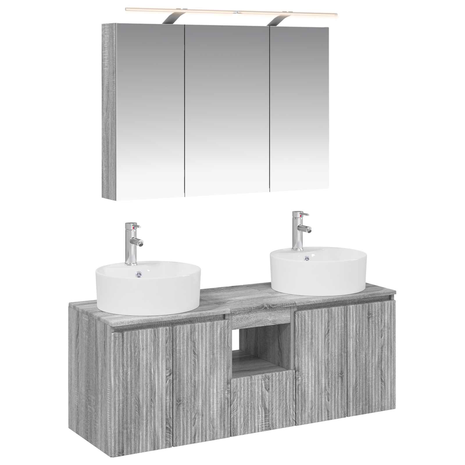 vidaXL Badkamerkastenset 4 pcs Wit Bewerkt hout