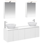 vidaXL Badkamerkastenset 5 pcs Wit Bewerkt hout