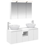 vidaXL Badkamerkastenset 4 pcs Wit Bewerkt hout