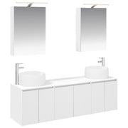 vidaXL Badkamerkastenset 5 pcs Wit Bewerkt hout
