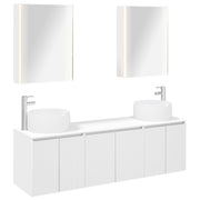 vidaXL Badkamerkastenset 5 pcs Wit Bewerkt hout