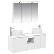 vidaXL Badkamerkastenset 4 pcs Wit Bewerkt hout