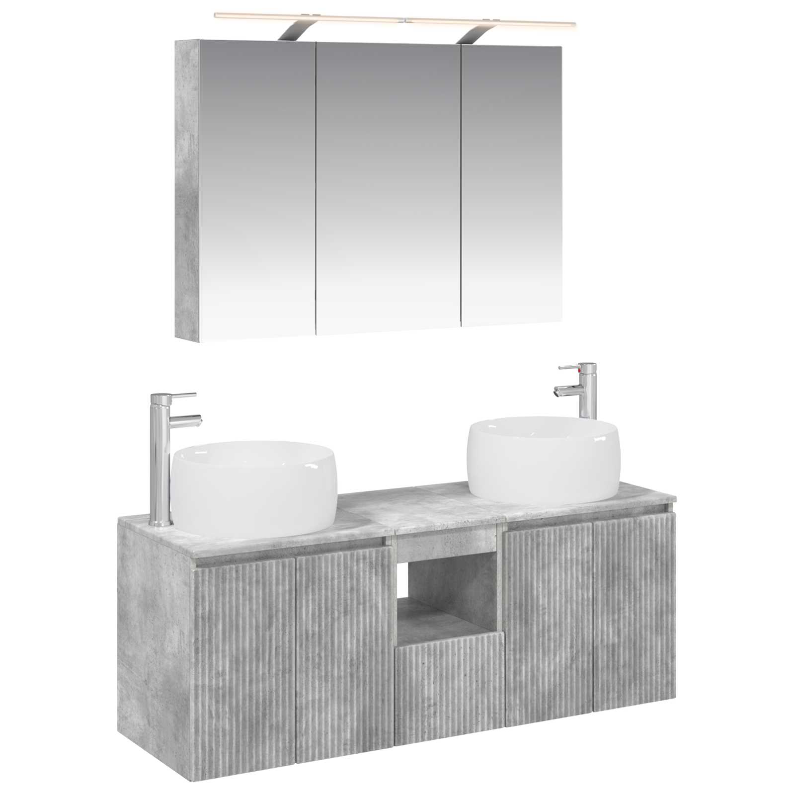 vidaXL Badkamerkastenset 4 pcs Wit Bewerkt hout
