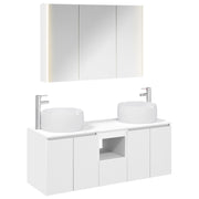 vidaXL Badkamerkastenset 4 pcs Wit Bewerkt hout