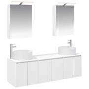 vidaXL Badkamerkastenset 5 pcs Wit Bewerkt hout