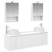 vidaXL Badkamerkastenset 5 pcs Wit Bewerkt hout