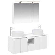 vidaXL Badkamerkastenset 4 pcs Wit 100 x 14,5 x 70 cm Bewerkt hout