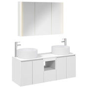 vidaXL Badkamerkastenset 4 pcs Wit 103,5 x 15,5 x 70 cm Bewerkt hout