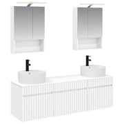 vidaXL Badkamerkastenset 5 pcs Wit 50 x 14,5 x 70 cm Bewerkt hout