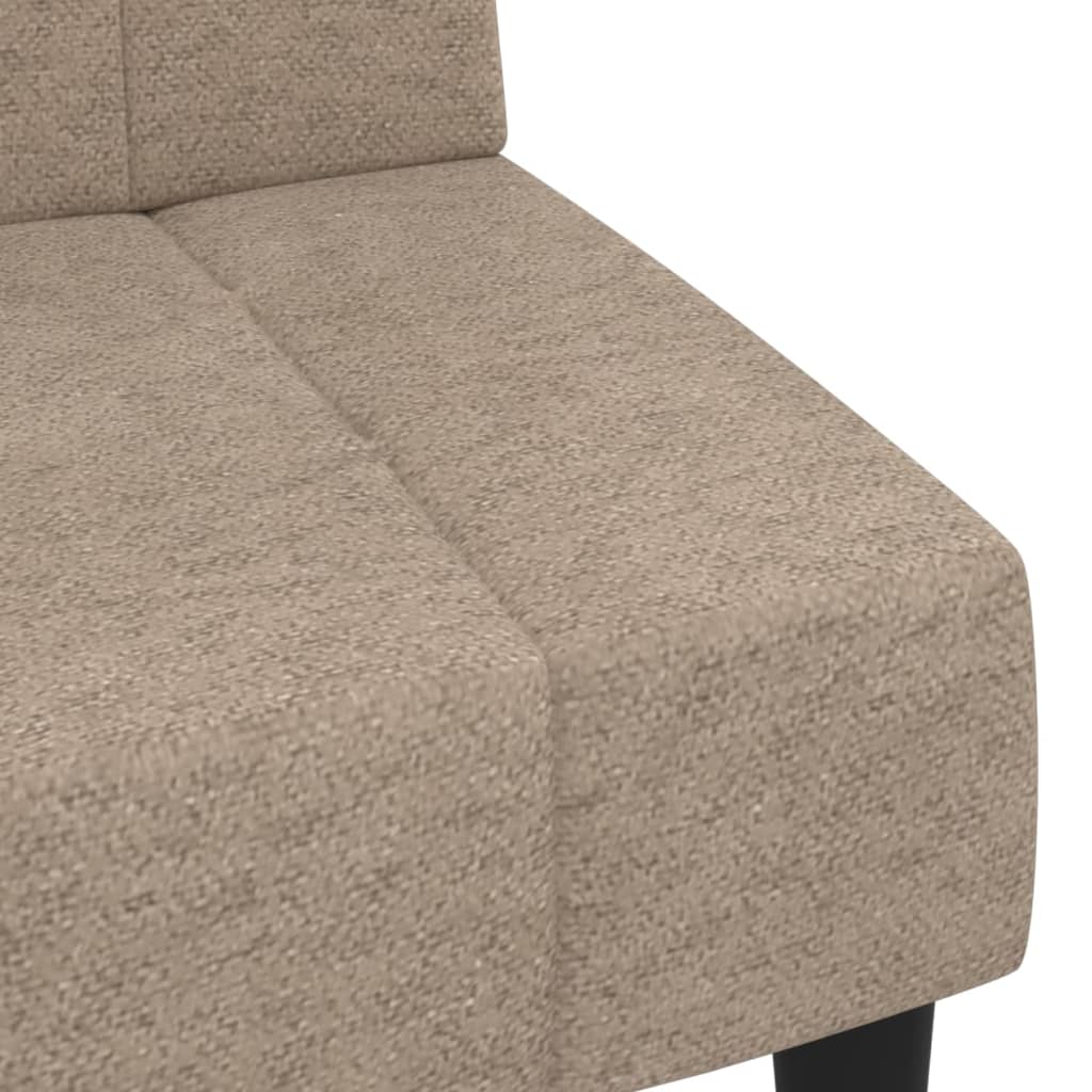 vidaXL Slaapbank 2-zits microvezelstof taupe
