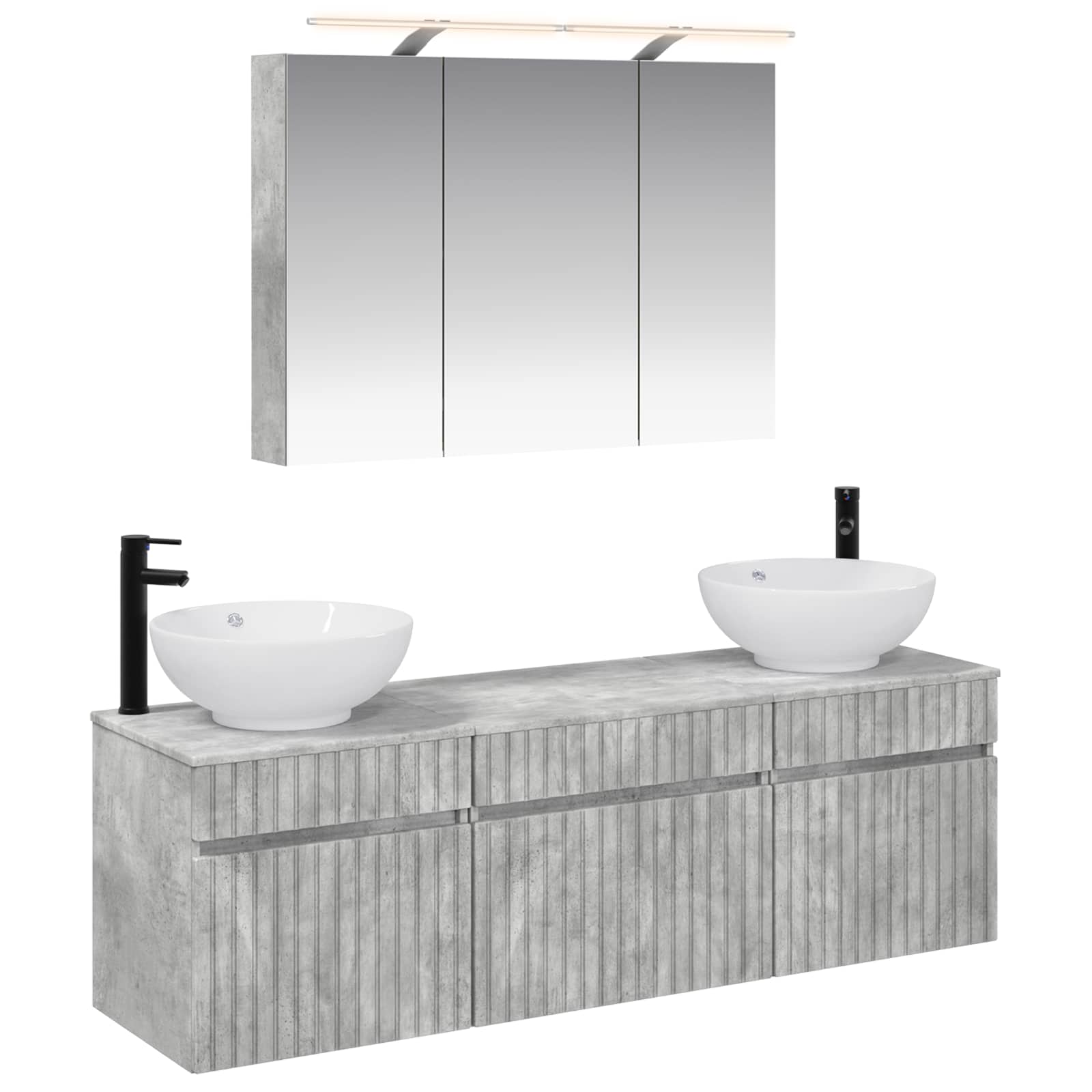 vidaXL Badkamerkastenset 4 pcs Wit 100 x 14,5 x 70 cm Bewerkt hout
