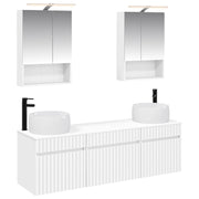 vidaXL Badkamerkastenset 5 pcs Wit 50 x 14,5 x 70 cm Bewerkt hout