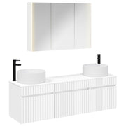 vidaXL Badkamerkastenset 4 pcs Wit 103,5 x 15,5 x 70 cm Bewerkt hout