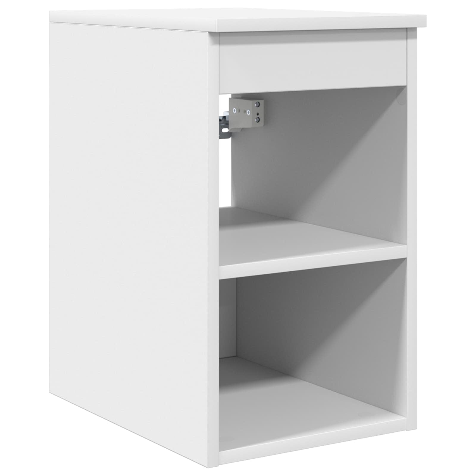 vidaXL Badkamermeubelset 4 pcs Wit Bewerkt hout en glas