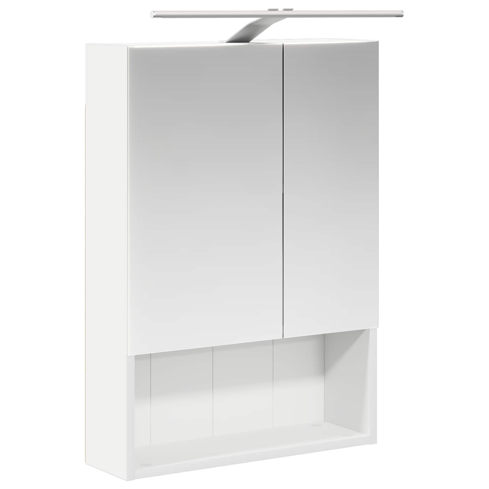 vidaXL Badkamermeubelset 5 pcs Wit Bewerkt hout en glas