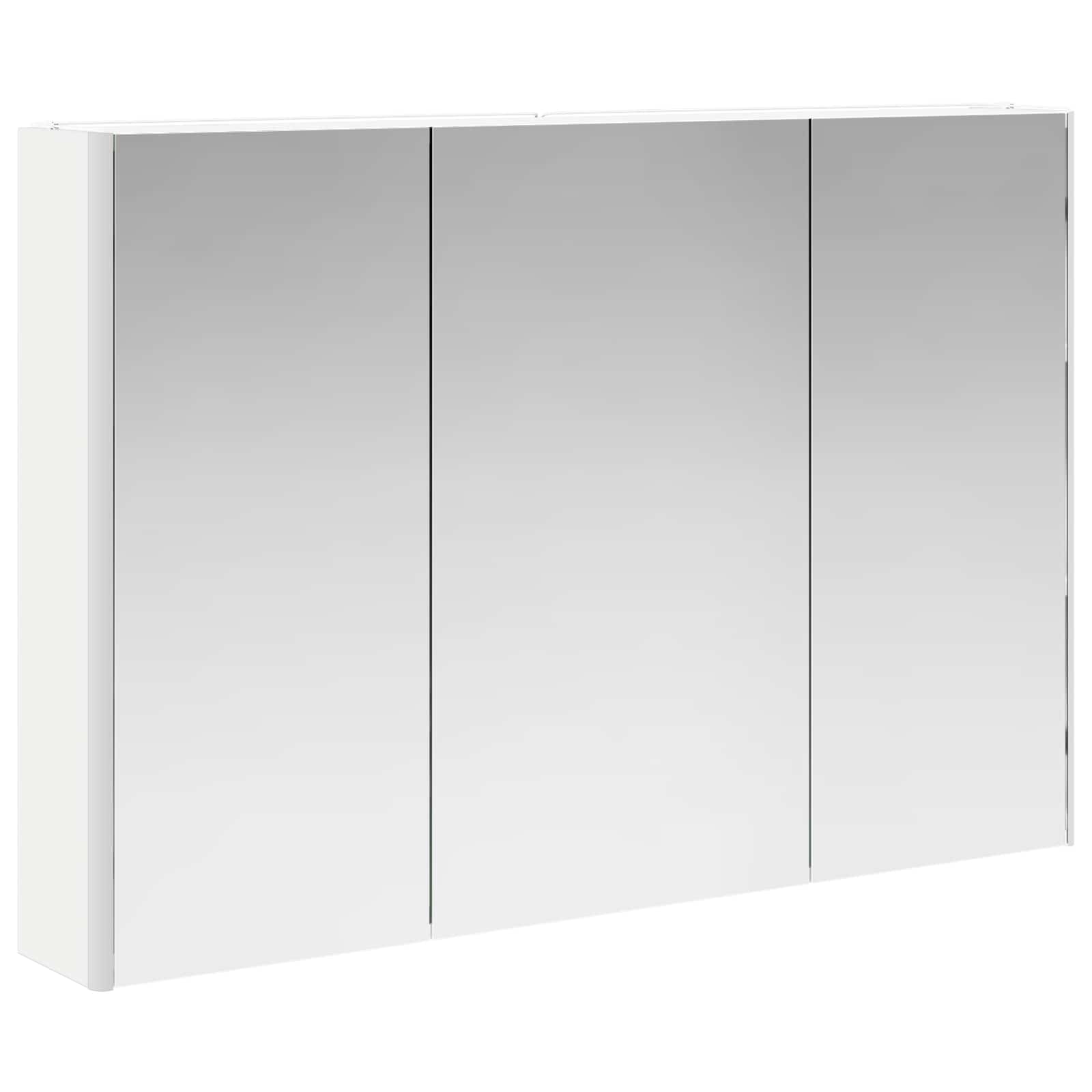 vidaXL Badkamermeubelset 4 pcs Wit Bewerkt hout en glas